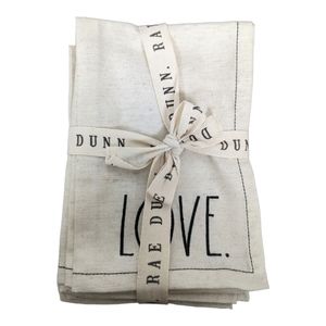 Rae Dunn "Love" Napkins Set of 4
